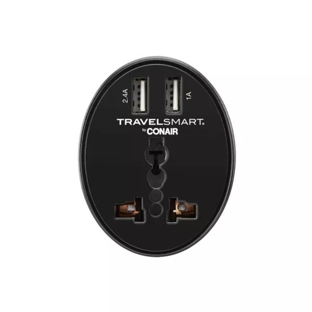 Travel Smart by Conair EU Adapter Plug with Outlet and 2 USB Ports - Picture 6 of 10